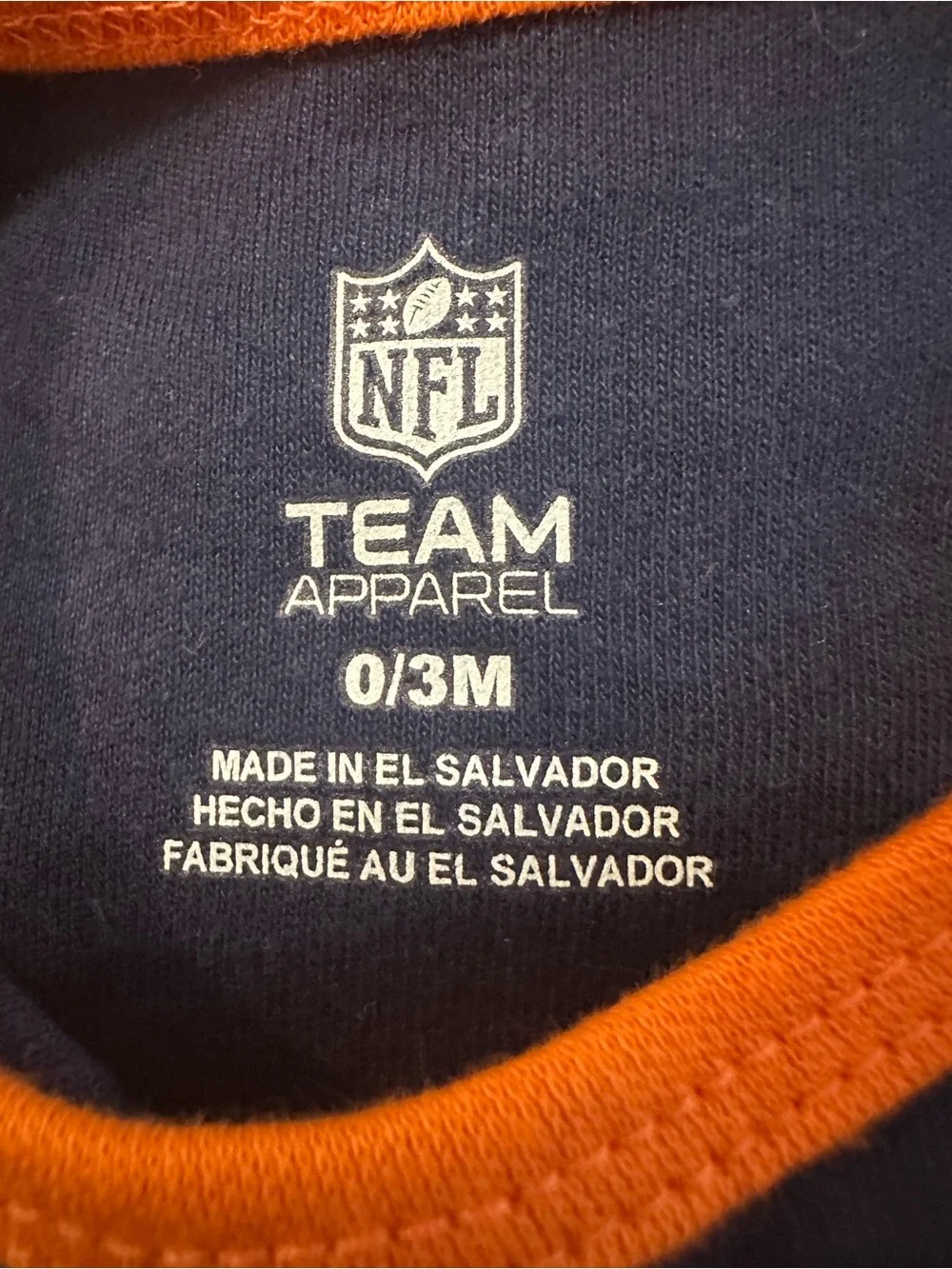 Denver Broncos Size 0/3 Months One Piece